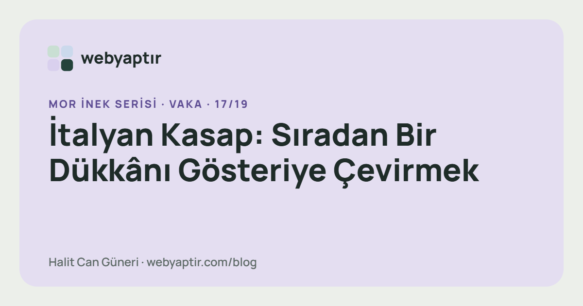 İtalyan Kasap: Sıradan Bir Dükkânı Gösteriye Çevirmek